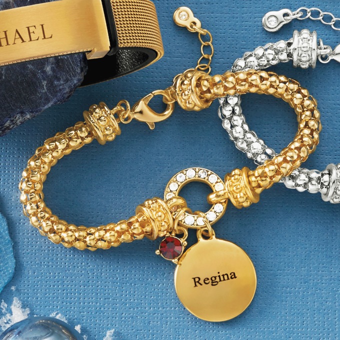 Name Birthstone Bracelet, , large