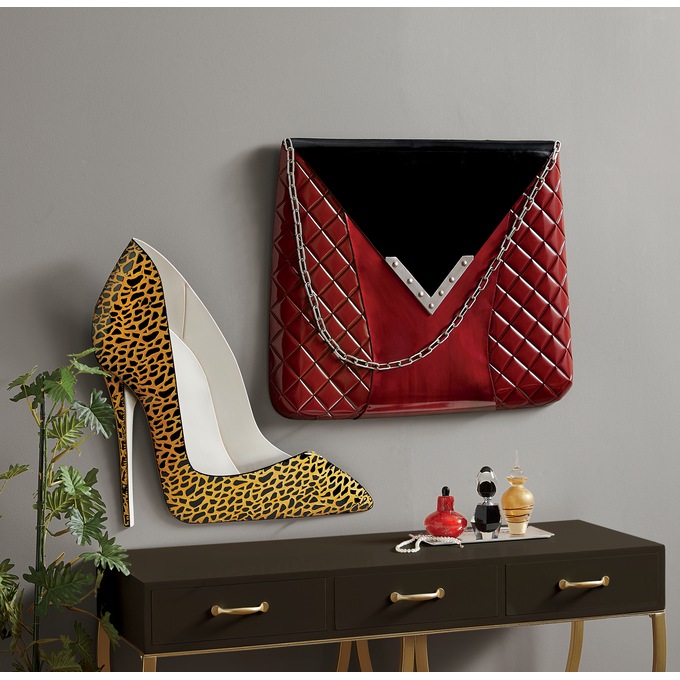 Cheetah Stiletto Metal Wall Art, , large