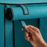 Tall 10-Layer Fabric Shoe Storage Organizer, Teal, large