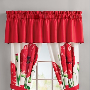 Red Poppies Valance, , large