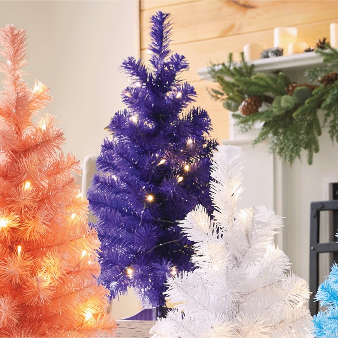 2' Colorful Tree, Purple, large
