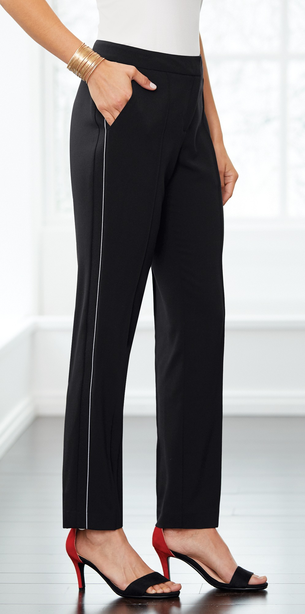 tuxedo stripe pants