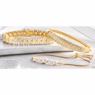 3-Piece Diamond Bracelet Set, Gold over Brass, large