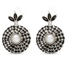 Houndstooth Fabric Earrings, , large