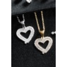 Lab-Created Diamond Heart Pendant  - .50 CTTW, , large