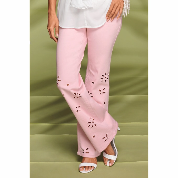 Fallon Flower Jean, , large