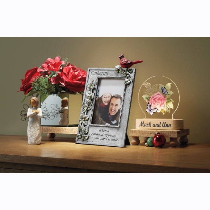 Lit Butterfly Rose Display, , large