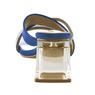 Classique Glitter Rope Slide Sandal with Mini Rhinestones and Chunky 2.5" Heel, Blue, large