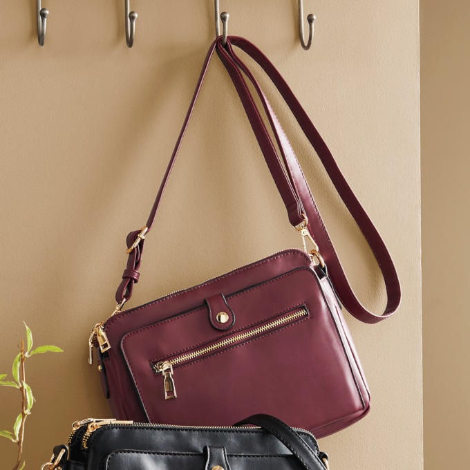 MC Triana II Faux Leather Crossbody, , large