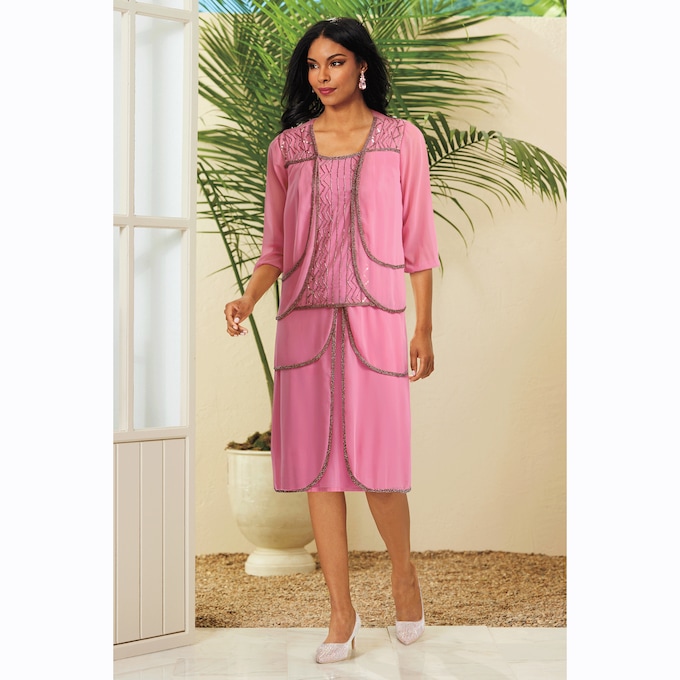 Hassidy 3-Piece Embellished Skirt Set, , large