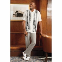 Stacy Adams Chain Stripe Pant Set, , large