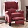 Massage Wingback Recliner with Heat, Burgundy, large