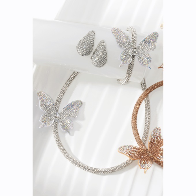 Butterfly Pav&eacute; Crystal Necklace, Bracelet & Earring Set, , large