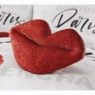 Lip Shaped Accent Pillow, , large
