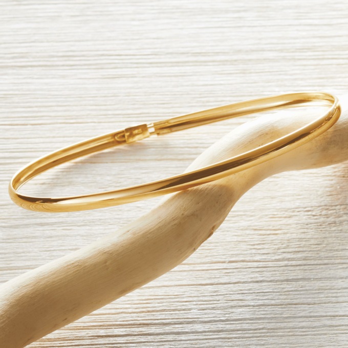 10K Gold Flex Bangle, , large