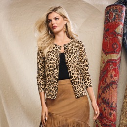 Nellie Button-down Cardigan in Jersey Knit, , large