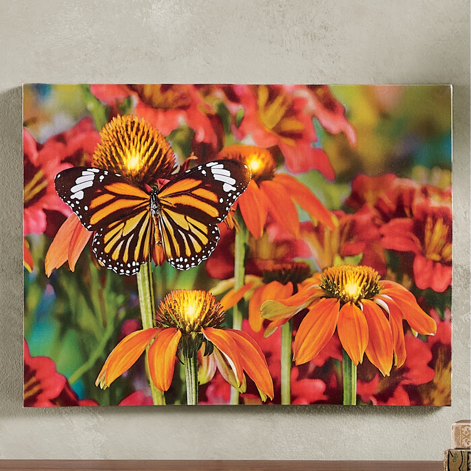 Lit Monarch Butterfly Wall Art Midnight Velvet