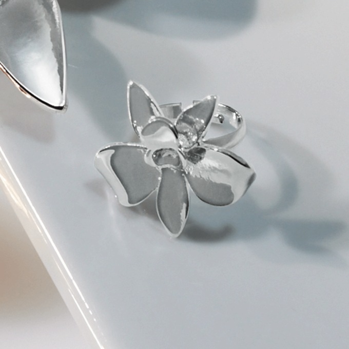 Orchid/3-D Collection Stretch Ring, , large