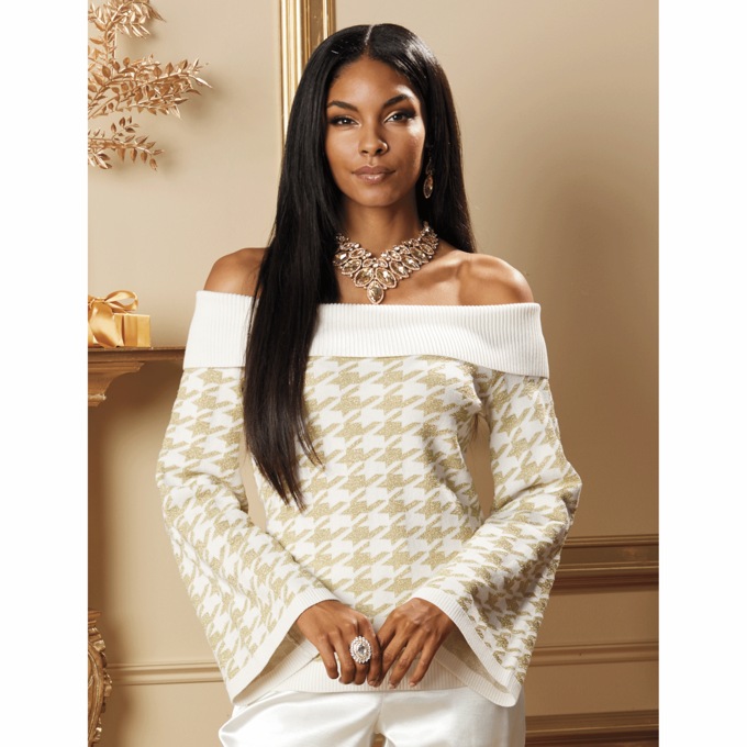 Kendall Off-the-Shoulder Sweater, , large