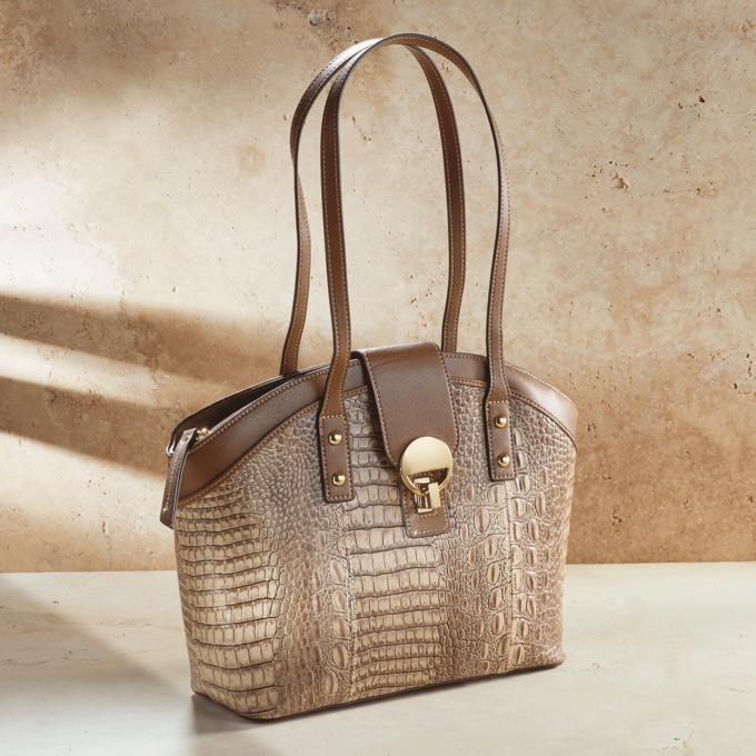 La Rochelle Croco Satchel, , large