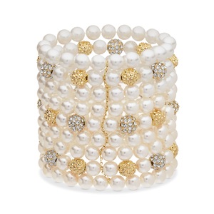 Crystal/Pavé Ball Bracelet, , large