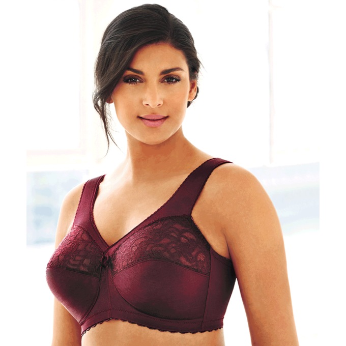 Glamorise® MagicLift® Full Figure Support Bra, Burgundy, large