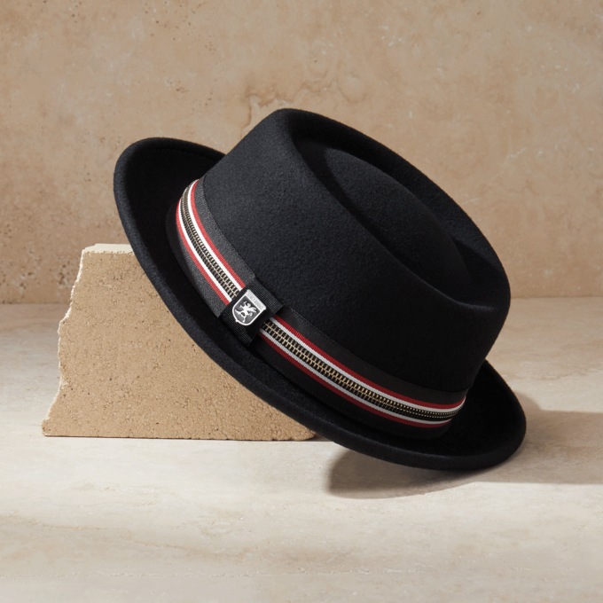 Wool Felt Porkpie Hat, , large