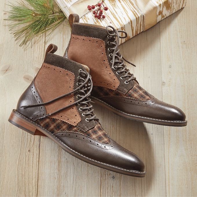 Stacy Adams Finnegan Wingtip Lace-Up Boot, , large