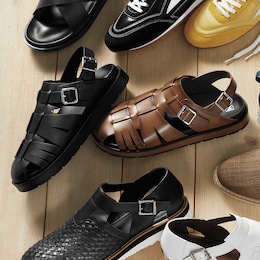 Stacy Adams Largo Faux Leather Slingback Buckle Sandal with Platform, , large