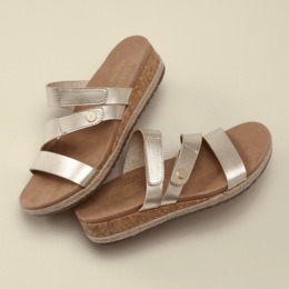 Skechers Martha Stewart Women&rsquo;s Breezie Metallic Slide, , large