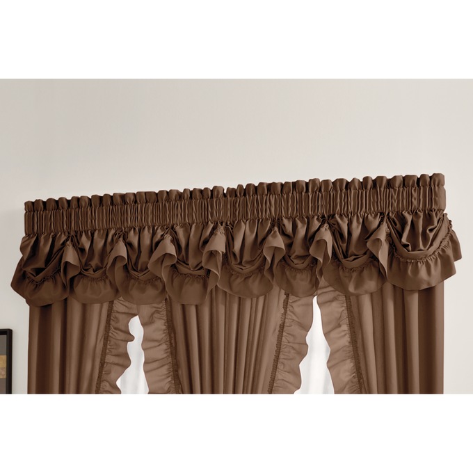 Mayfair Romantic Semi-Sheer Queen Anne Valance, , large