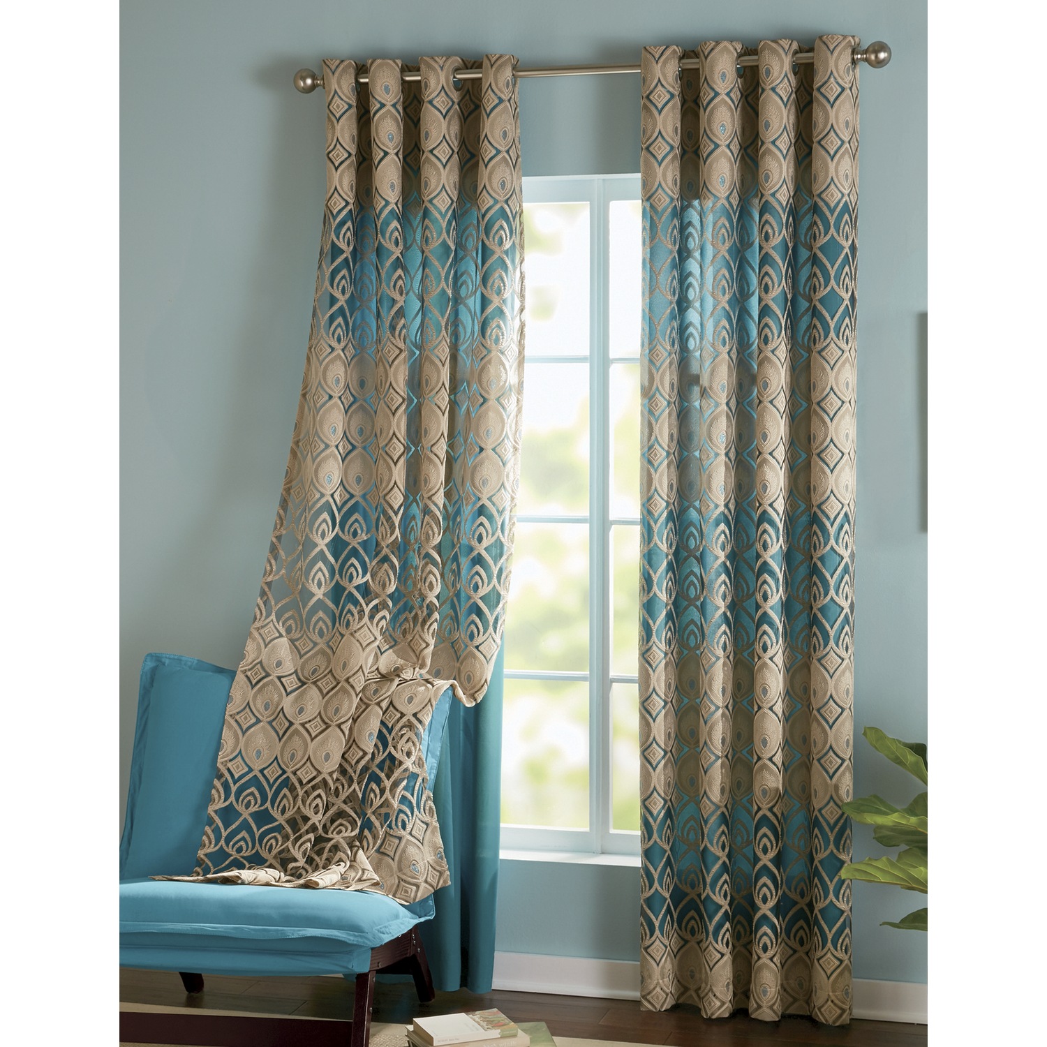 Gemma Grommet Window Panel Midnight Velvet