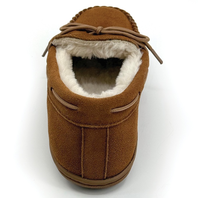 Women's Genuine Suede Moccasin with Faux-Fur Lining, , large