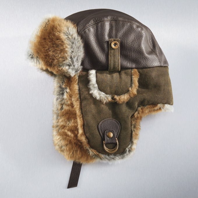 Faux-Fur Trapper Hat, , large