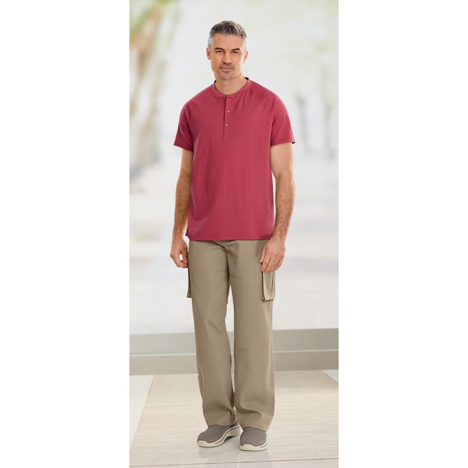 Men's Short Sleeve Henley, , large