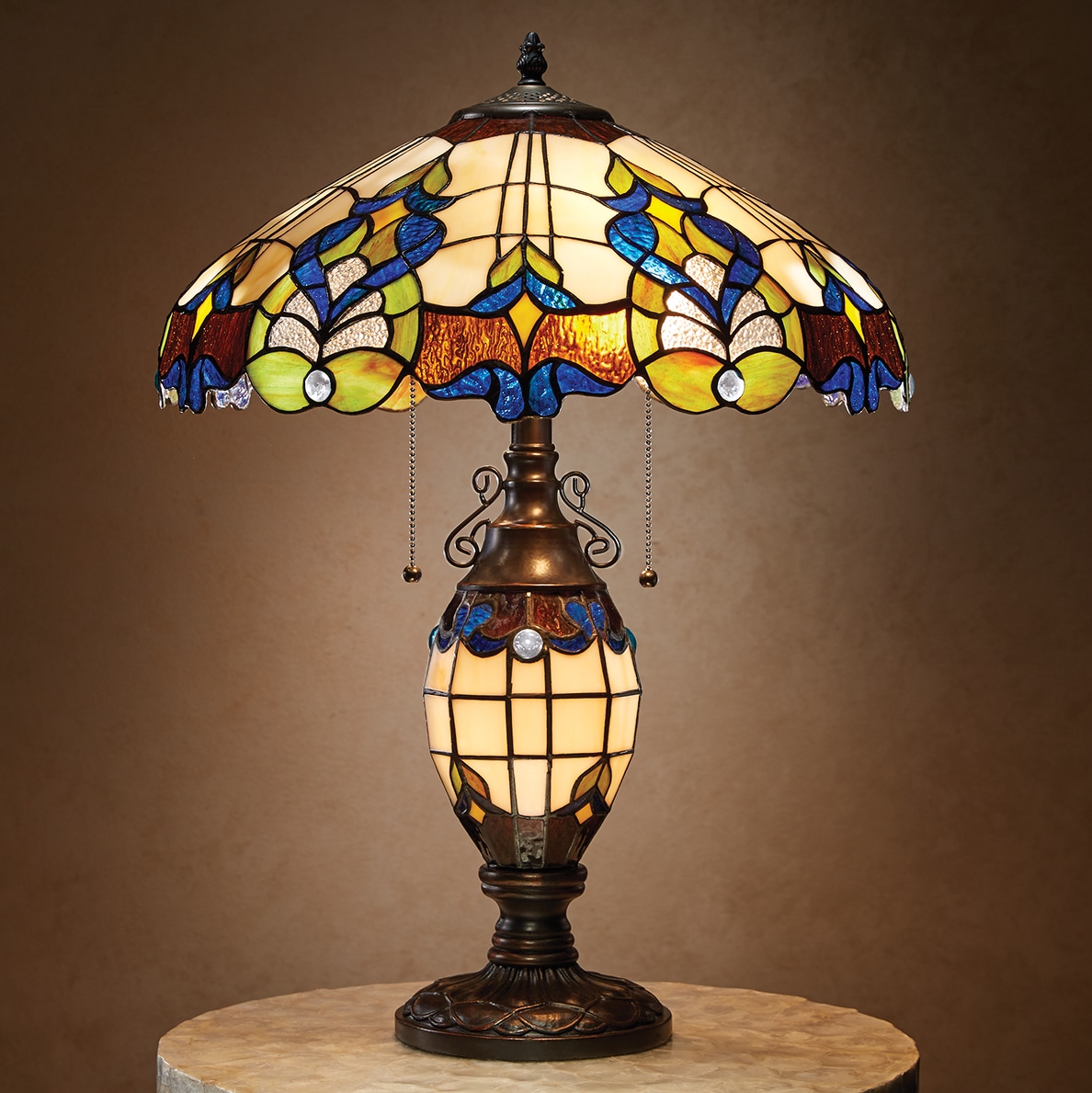colored glass table lamps
