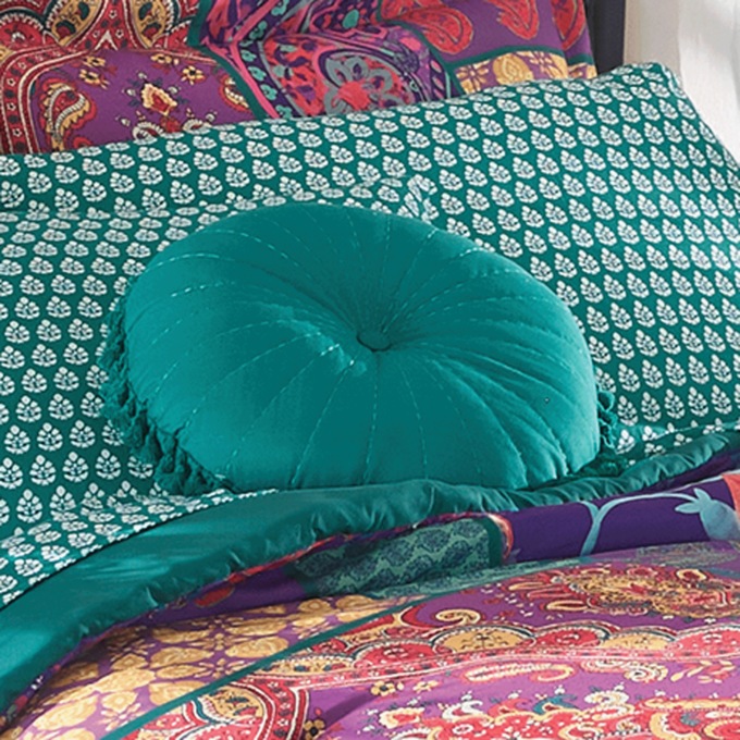 Boho Patchwork Decorative Pillow, , large