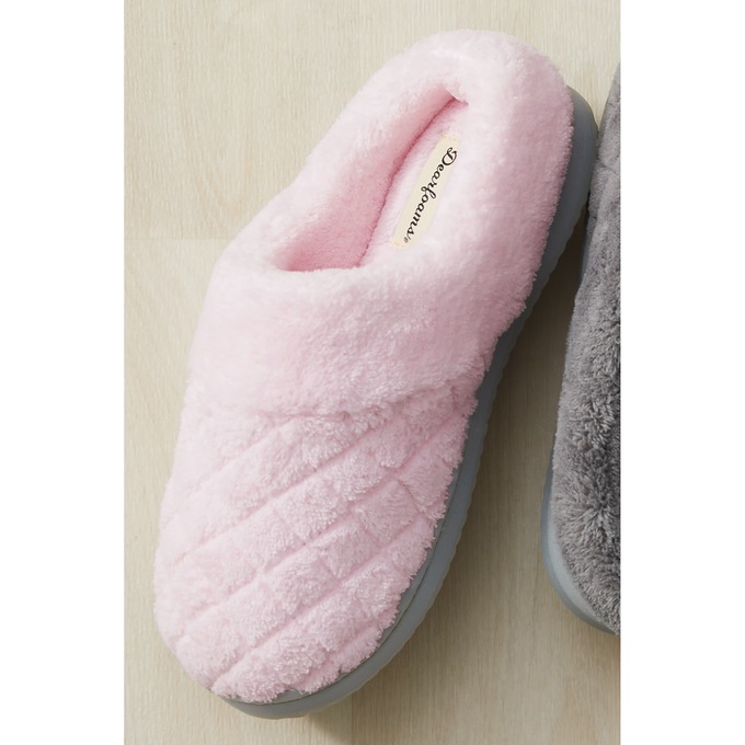 Dearfoams Libby Quilted Terry Clog, Fresh Pink, large