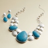 Faux-Stone Teardrop Necklace and Earring Set, , large