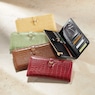 Women's Faux-Croco Wallet, , large