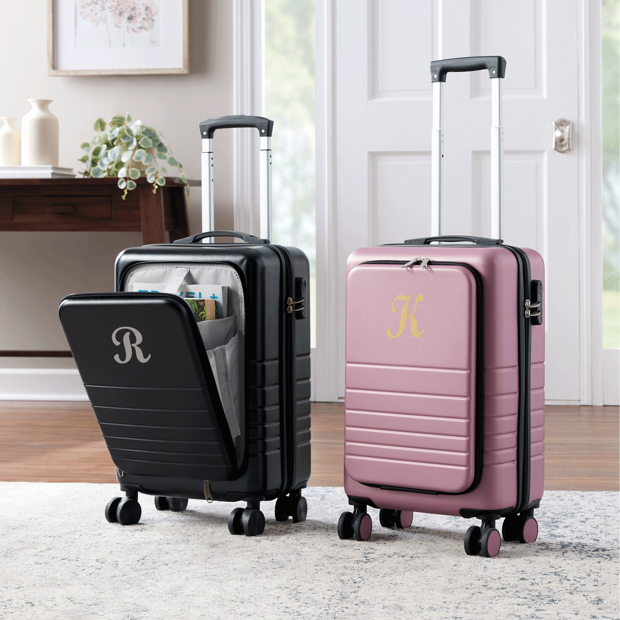 Personalized Hardsided Carry-On with Front Panel Storage, , large