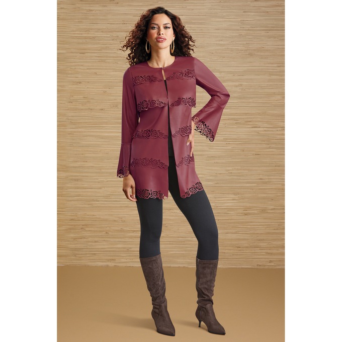 Ilene Faux-Leather Jacket, , large