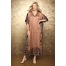 Mi Amor Long V-Neck Caftan with Floral Border, , large
