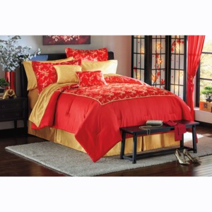 Cherry Blossom Jacquard 10-Piece Bed Set, , large