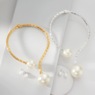 Double Faux-Pearl Drop Collar & Earring Set, , large