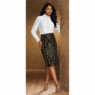 Fancy Button-Down Women's Blouse with Mini Studs, , large