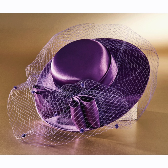 Satin Bow Hat, , large