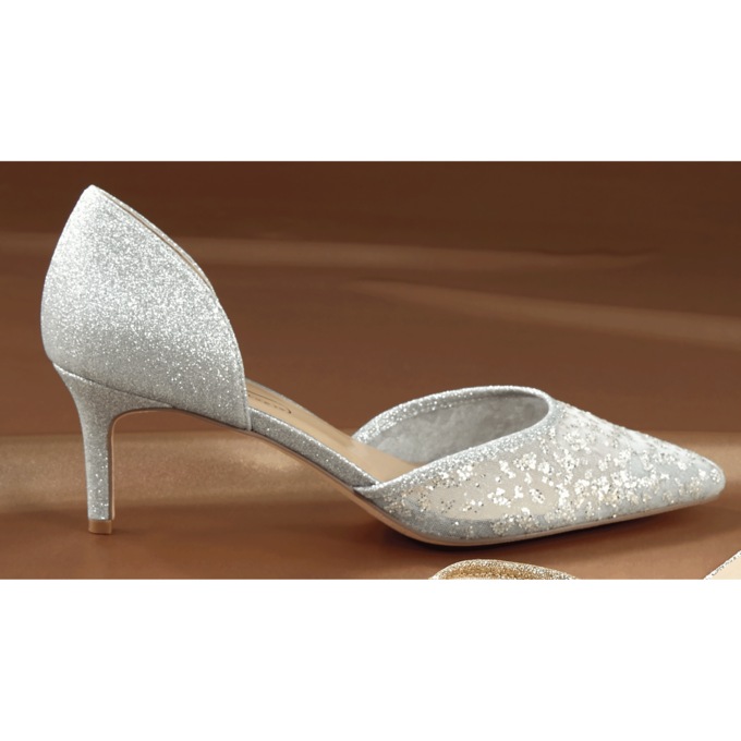 Midnight Velvet Lace-Toe Pump, , large