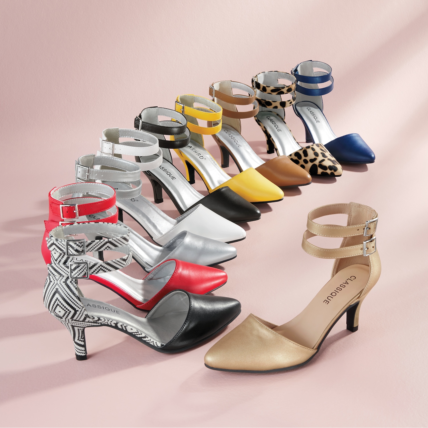 Camlo Women #39 s Pump with Double Ankle Strap in Lots of Colors Midnight Camlo Women #39 s Pump with Double Ankle Strap in Lots of Colors Midnight