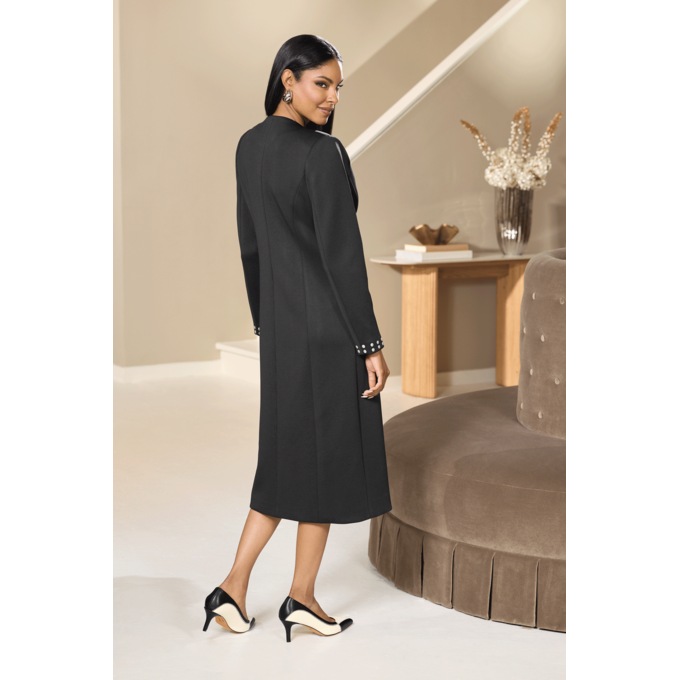 Beverlie Classic Jacket Dress for Women with Stud Accents, , large
